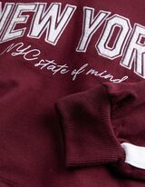 set van cropped hoodie en top - Toepassing - Bessenrood