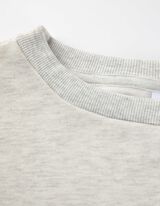 Mikina - Kulatý výstřih - svetle šedá