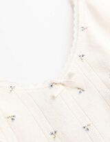 Unterhemd - Pointelle - wei&szlig;