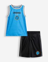 Set aus Shirt und Hose - Allover-Print - blau