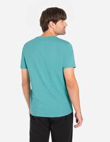 T-shirt - Frontprint - turkusowy