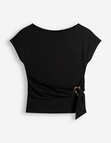T-Shirt - Schnalle - Schwarz