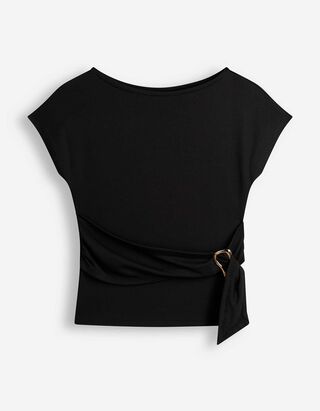 T-Shirt - Schnalle - Schwarz