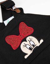 Marškinėlių ilgomis rankovėmis ir šliaužtinukų rinkinys - Pelytė Minė - juodas