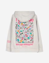 Mikina s kapucňou - Zadn&yacute; v&yacute;tlačok - bezova