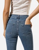Capri-stiilis p&uuml;ksid - Skinny Fit - sinine