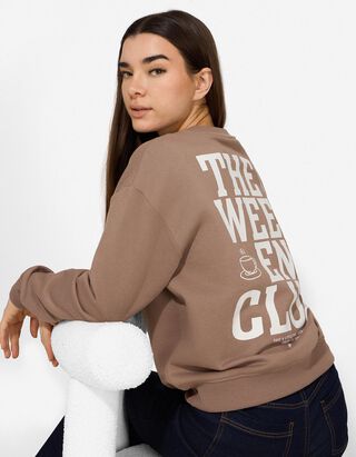Sweatshirt - Print - braun