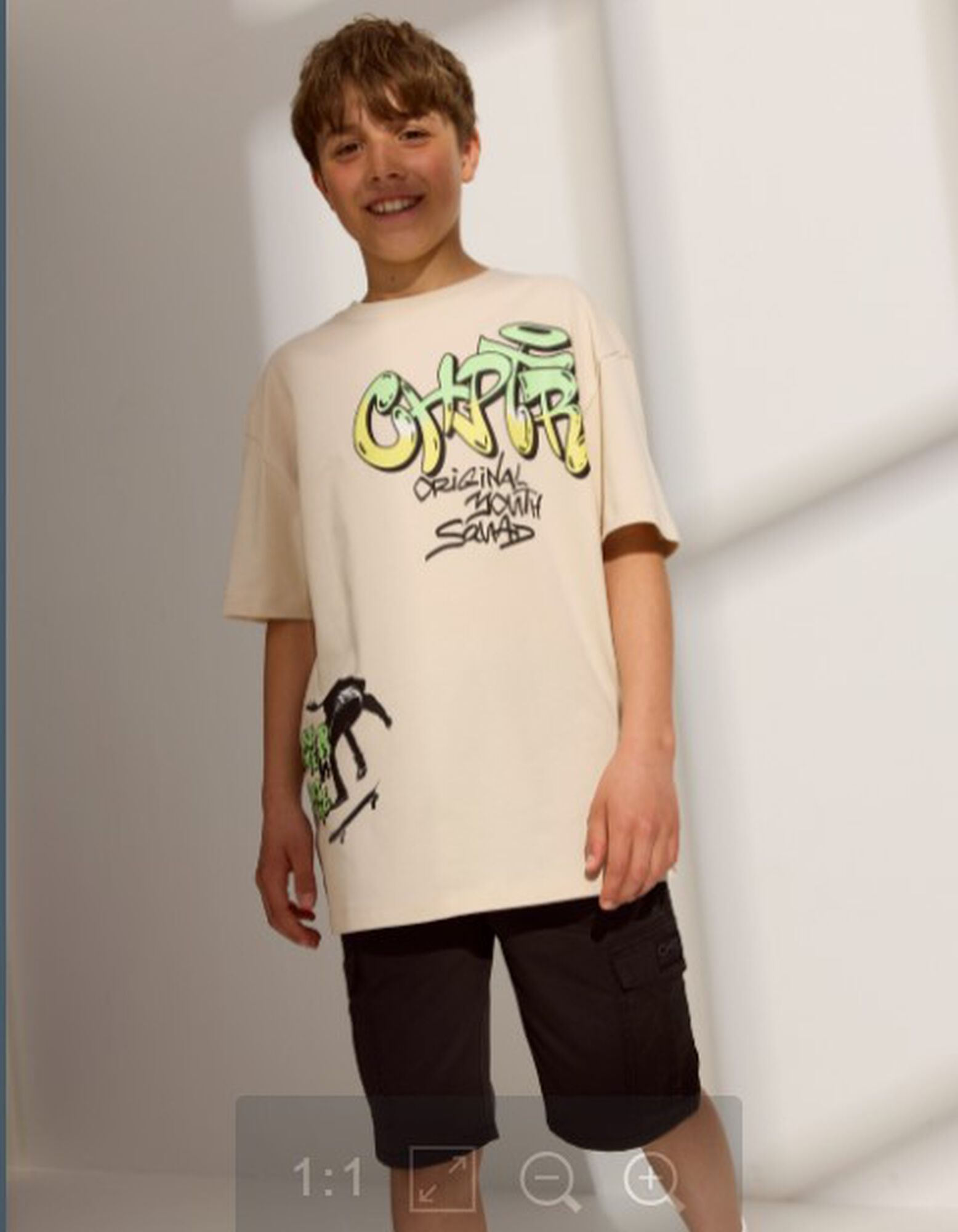 T-Shirt - Oversized Fit - hellgrau