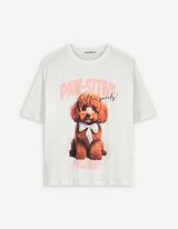 T-Shirt - Animal-Muster - weiß