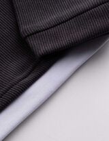 Langarmshirt - Double-Layer-Look - Dunkelgrau
