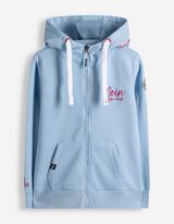 Sweatjacke - Stickerei - blau
