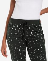 Pidžama pantalone - Vrpca na porubu - tamno-zelena