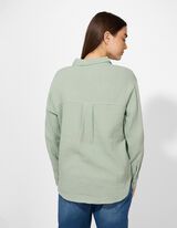 Bluse - einfarbig - t&uuml;rkis