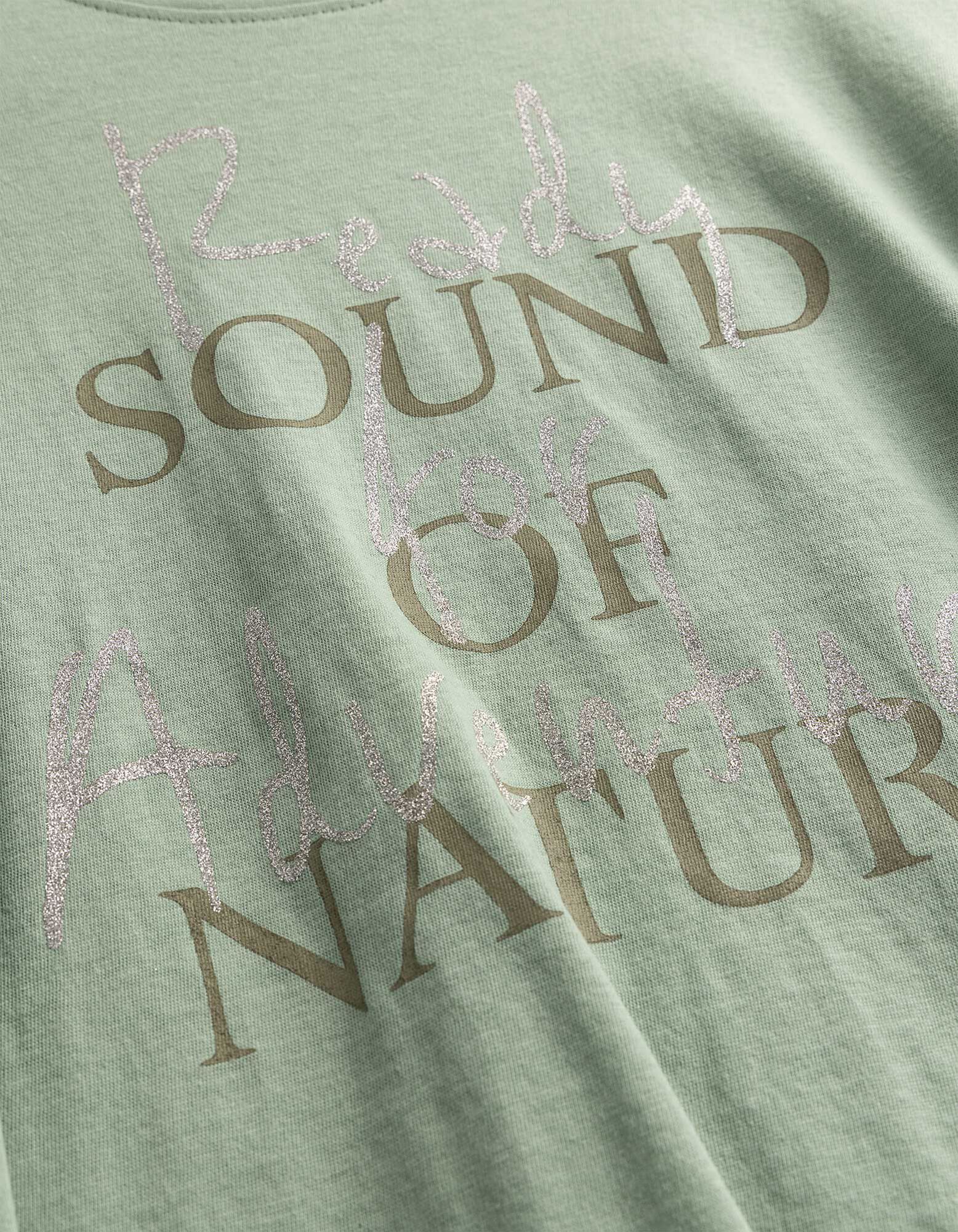 T-Shirt - Glitzerprint - Petrol