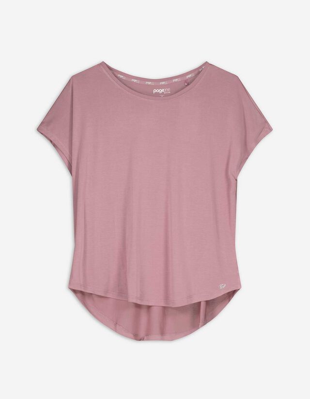 T-shirt - Effen - roze