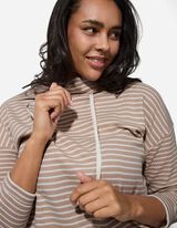 Sweatshirt - Streifen - beige
