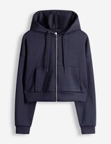 Sweatjacke - Cropped - dunkelblau