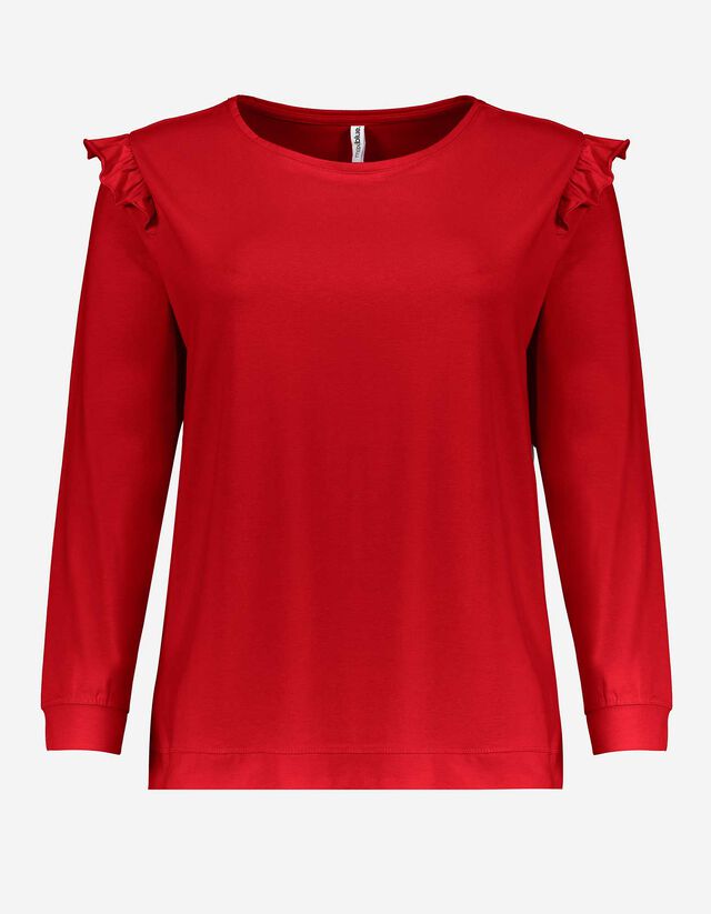 Damen Langarmshirt - Volants