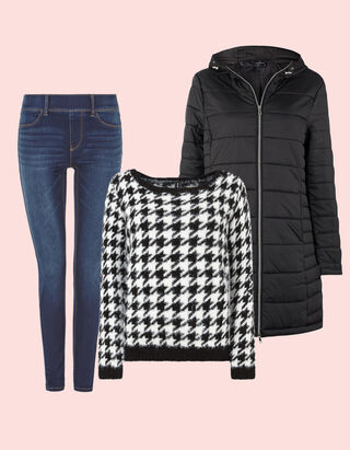 Klassisch im Hahnentritt-Dessin