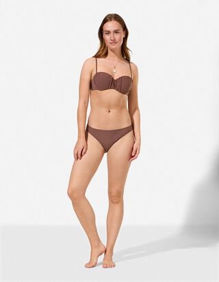 Bikinislip - einfarbig - Braun
