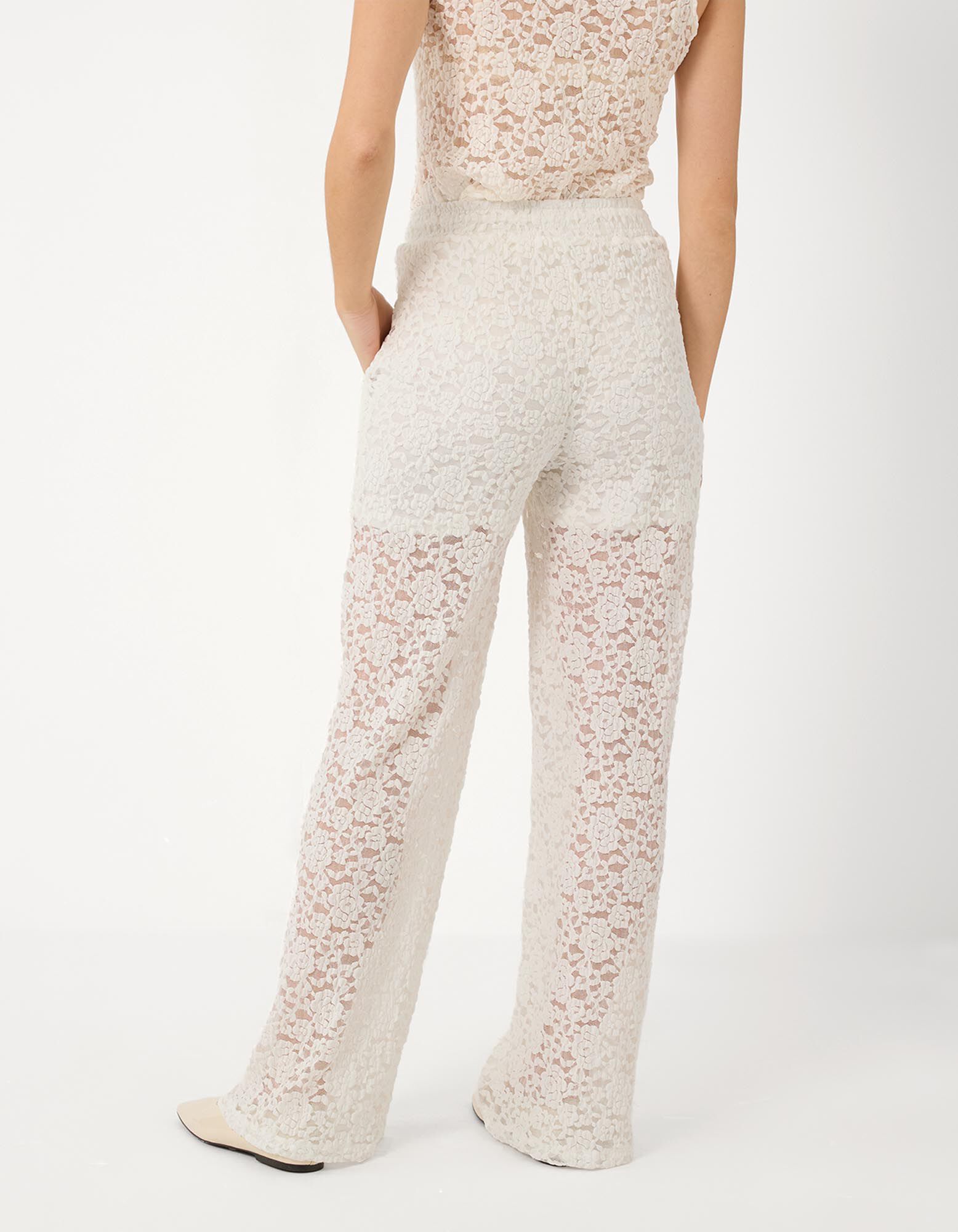 Broek - Kant - Off-White