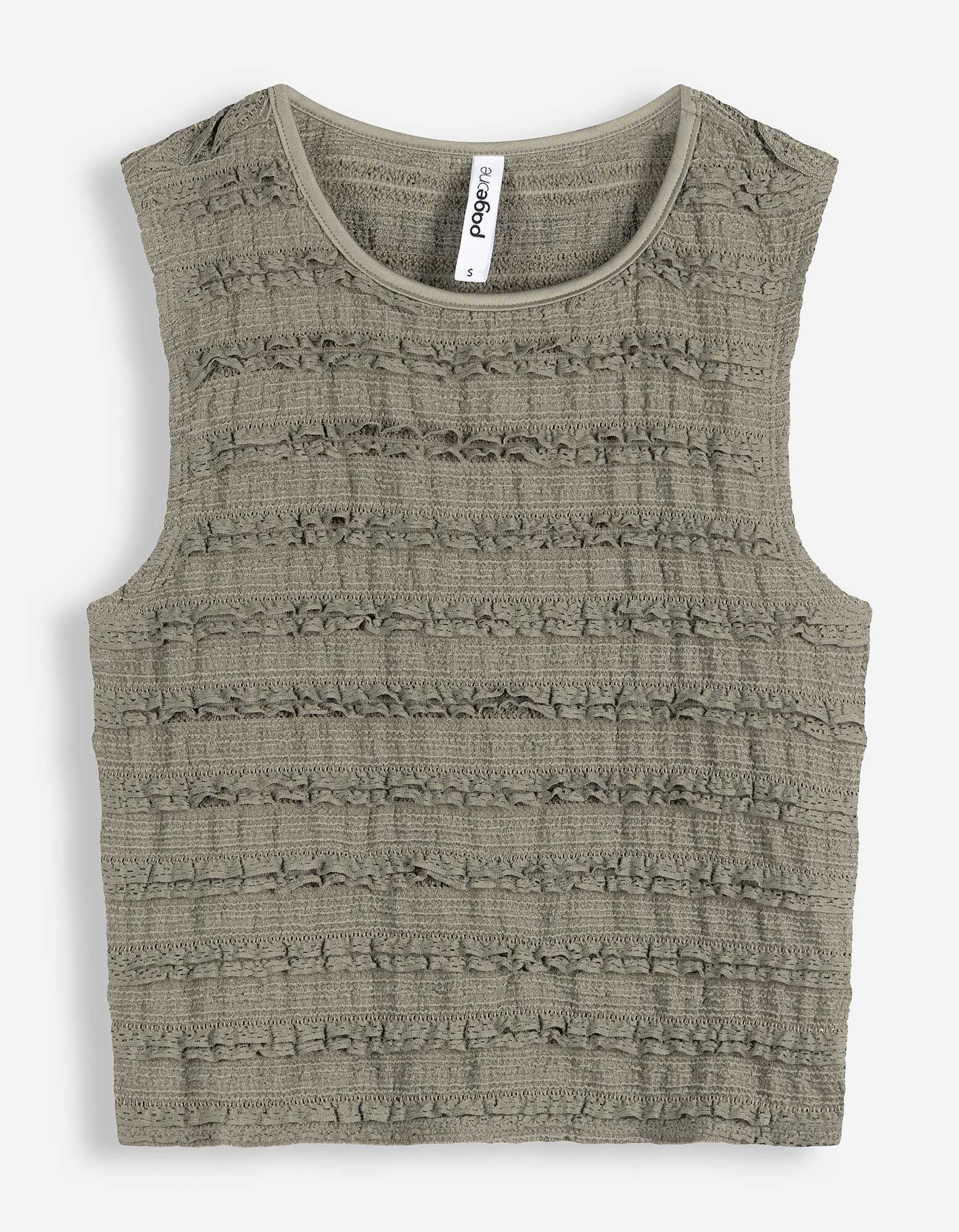 Cropped Top - Spitze - Gr&uuml;n
