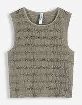 Cropped Top - Spitze - Gr&uuml;n