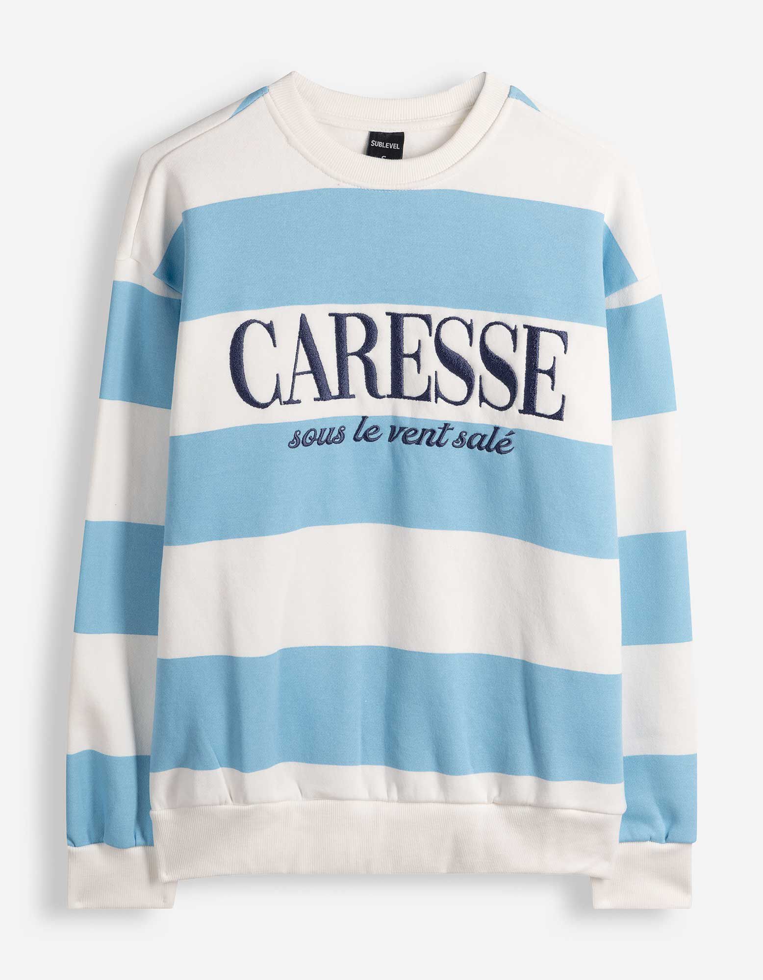 Sweatshirt - Messageprint - Hellblau