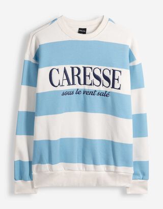 Sweatshirt - Messageprint - Hellblau
