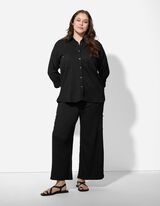 Hemdjacke - Aufgesetze Taschen - schwarz