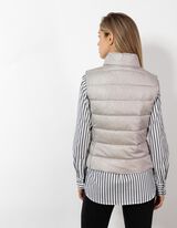 Štepani prsluk - Ruska kragna - svetlo-siva