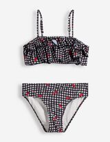 Set aus Bikinitop und Bikinislip - Allover-Print - Off-White