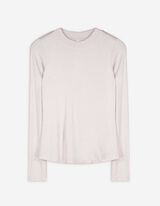 Maglia a manica lunga - Tessuto glitterato - beige