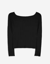sweter - dekolt carmen - czarny