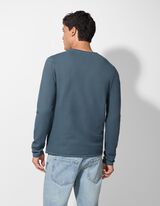 Pullover - Scollo rotondo - blu
