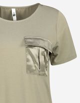 T-shirt - Viscose m&eacute;lang&eacute;e - Vert clair
