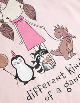 Marškinėliai - Blizgus paveikslėlis - sviesiai rozinis