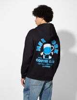 Sweatshirt - Rückenprint - schwarz