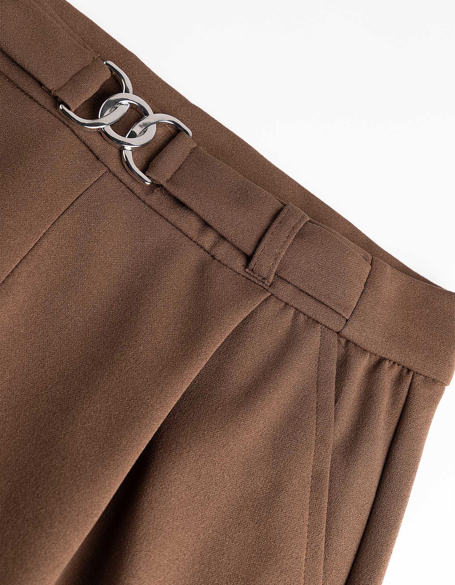 Culotte - Geweven stof - Donkerbruin