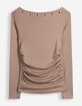 Longsleeve - Met studs - bruin