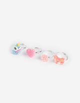 Ring - 4er-Pack - silberfarben