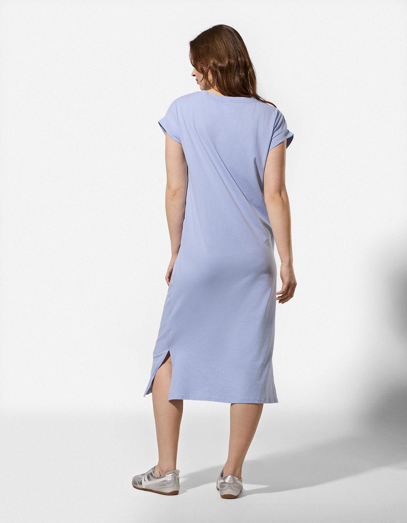 Robe - Unicolore - Bleu clair