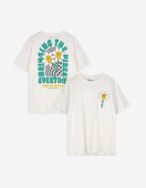 T-Shirt - Rückenprint - weiß