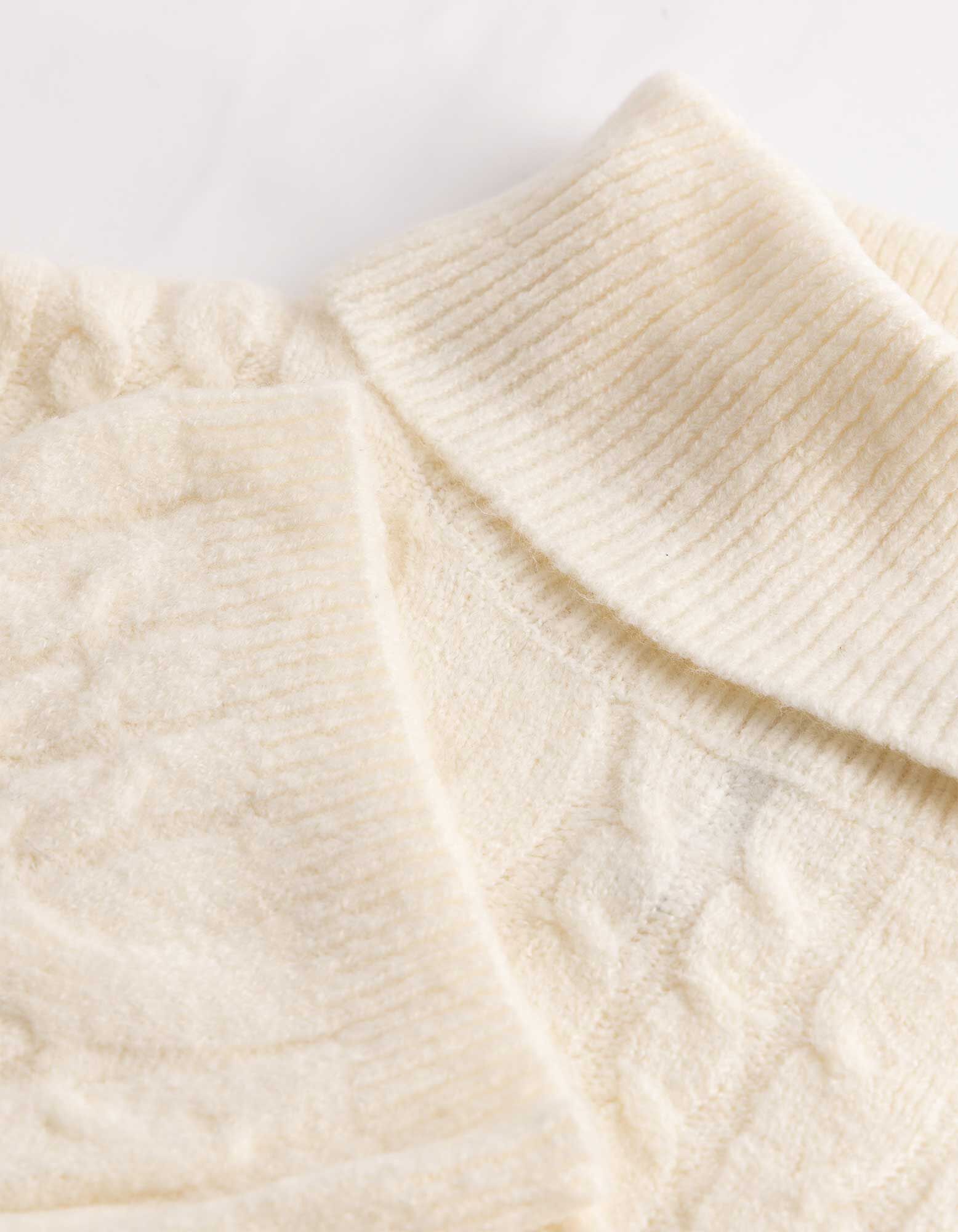Pullover - Zopfstrick - Off-White