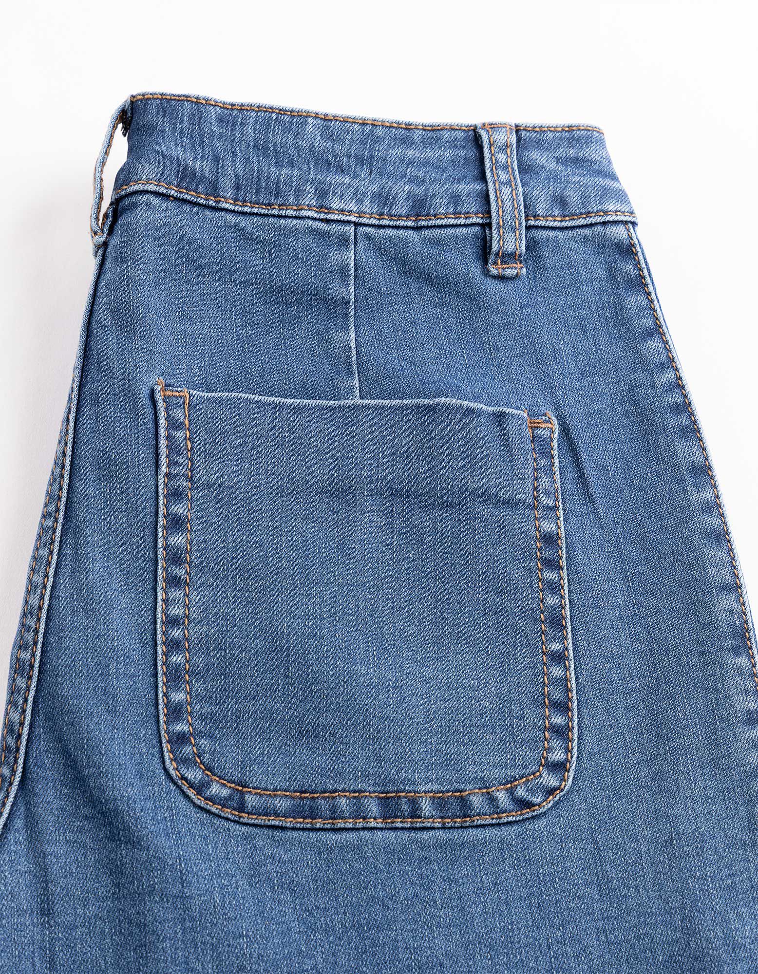 Jeans - Vita alta - blu