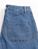 Jeans - Vita alta - blu