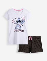 Pyjama Set aus Shirt und Hose - Lilo & Stitch - Bunt