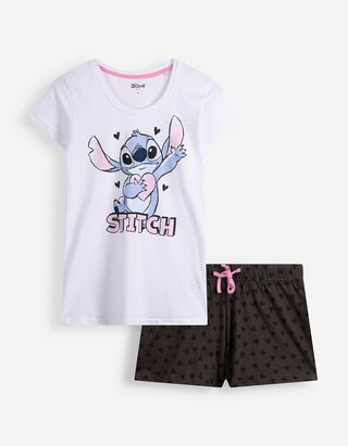 Pyjama Set aus Shirt und Hose - Lilo & Stitch - Bunt