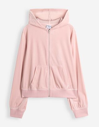 Sweatvest - Fluweel - Roze