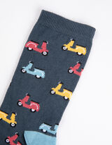 Kojinės - I&scaron;tisinis ra&scaron;tas - tamsiai melynas